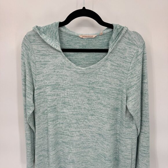 Soft Surroundings Sweater Dress Womens‎ Petite Large Blue Polyester Cotton Hood - Picture 2 of 8